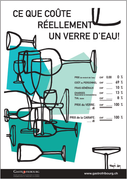 GastroFribourg plaide pour la carafe d’eau payante